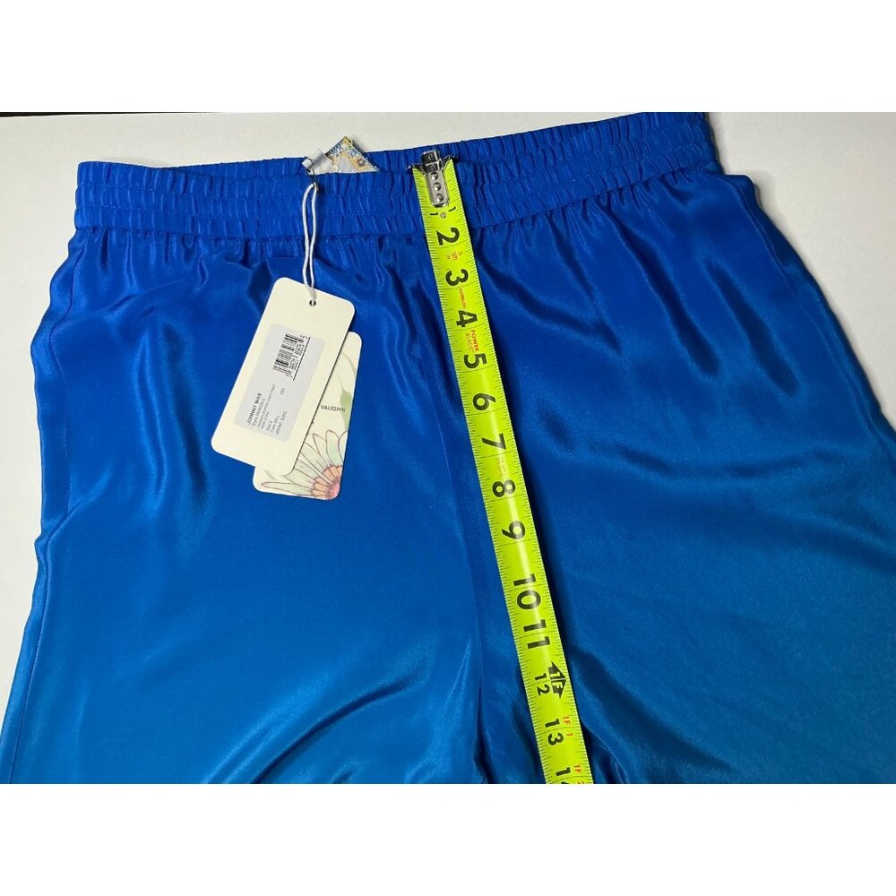 Johnny Was Yasmin Cropped Easy Pant Blue Butterfly Silk Size Small NWT $265 - Picture 6 of 12